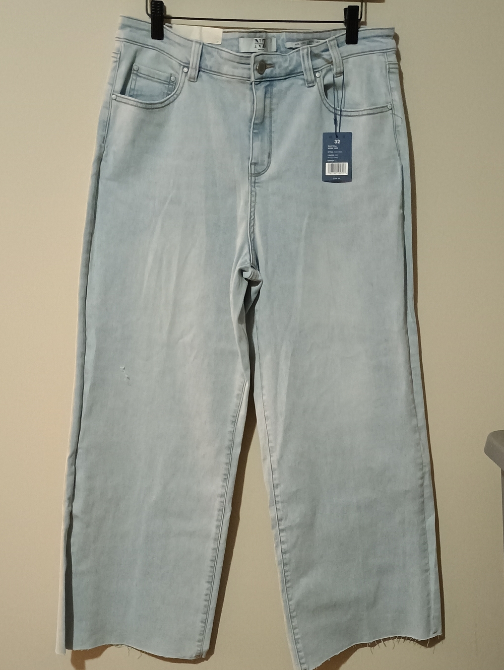 NWT NIC+ZOE Mid Rise Wide Leg Jeans Bluestone Size 32/14